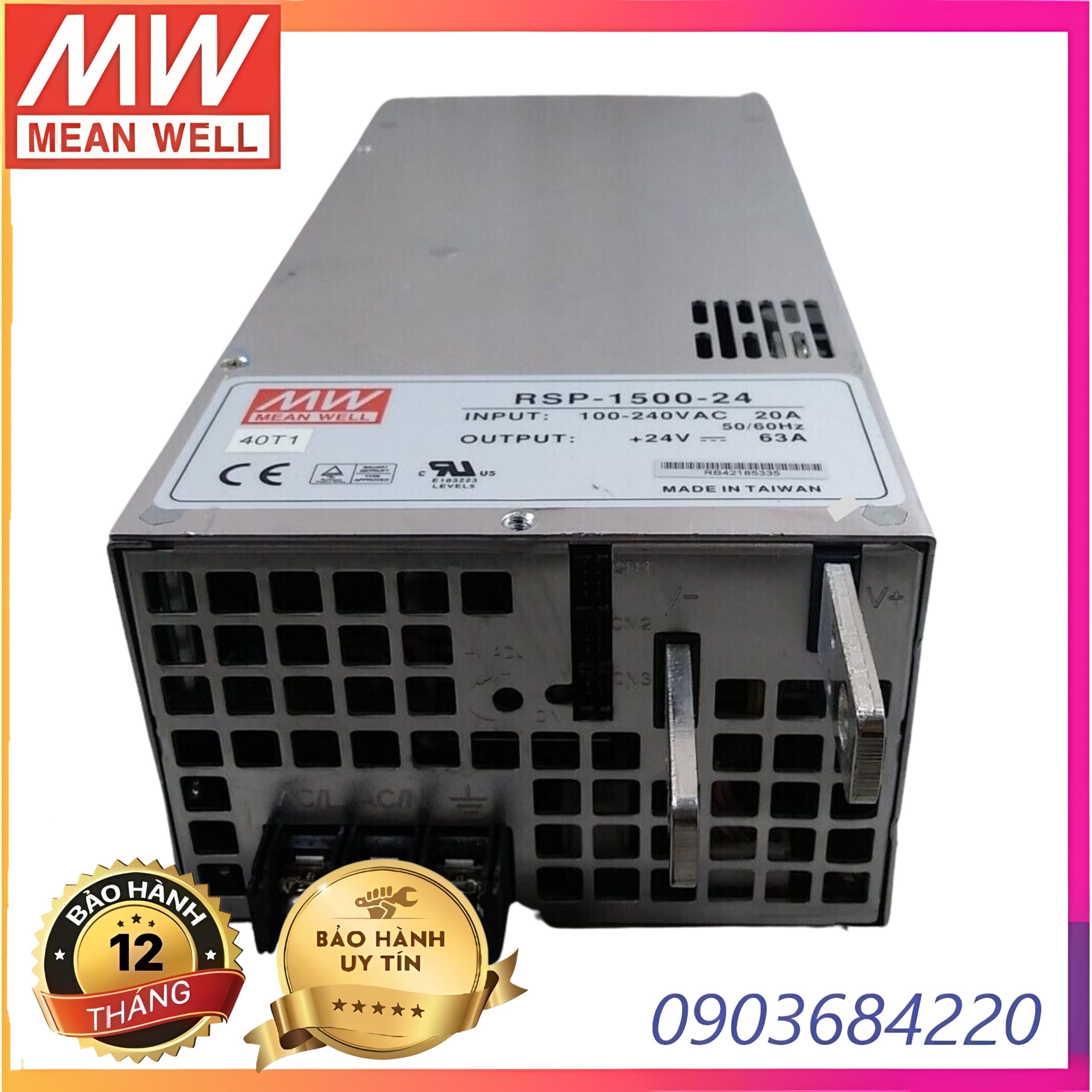 Nguồn tổ ong Meanwell RSP-1500-24 (1500W 24V 63A)