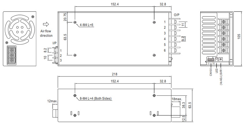 Nguồn Meanwell MSP-600-36