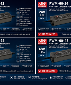 Nguồn LED Meanwell PWM-60-48 (48V – 1.25A)