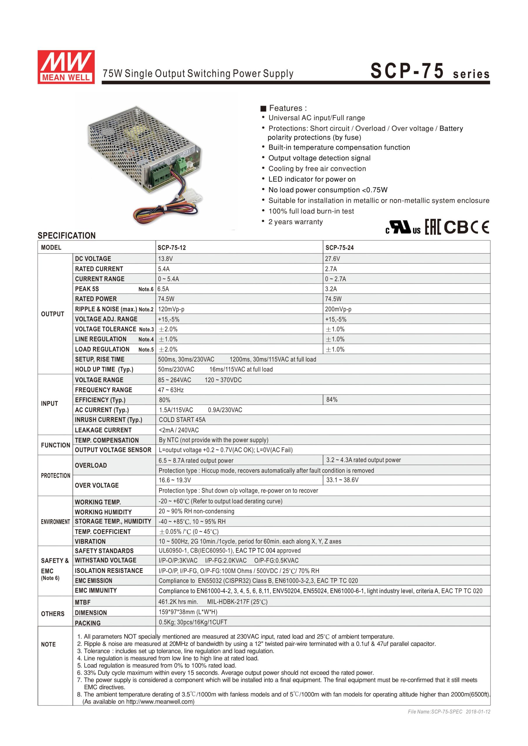 Nguồn Meanwell SCP 75 24